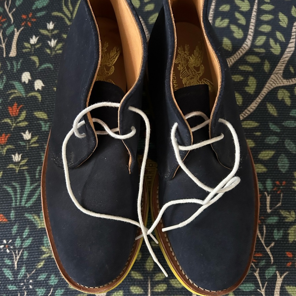 Women’s Navy Suede Chukka Boots